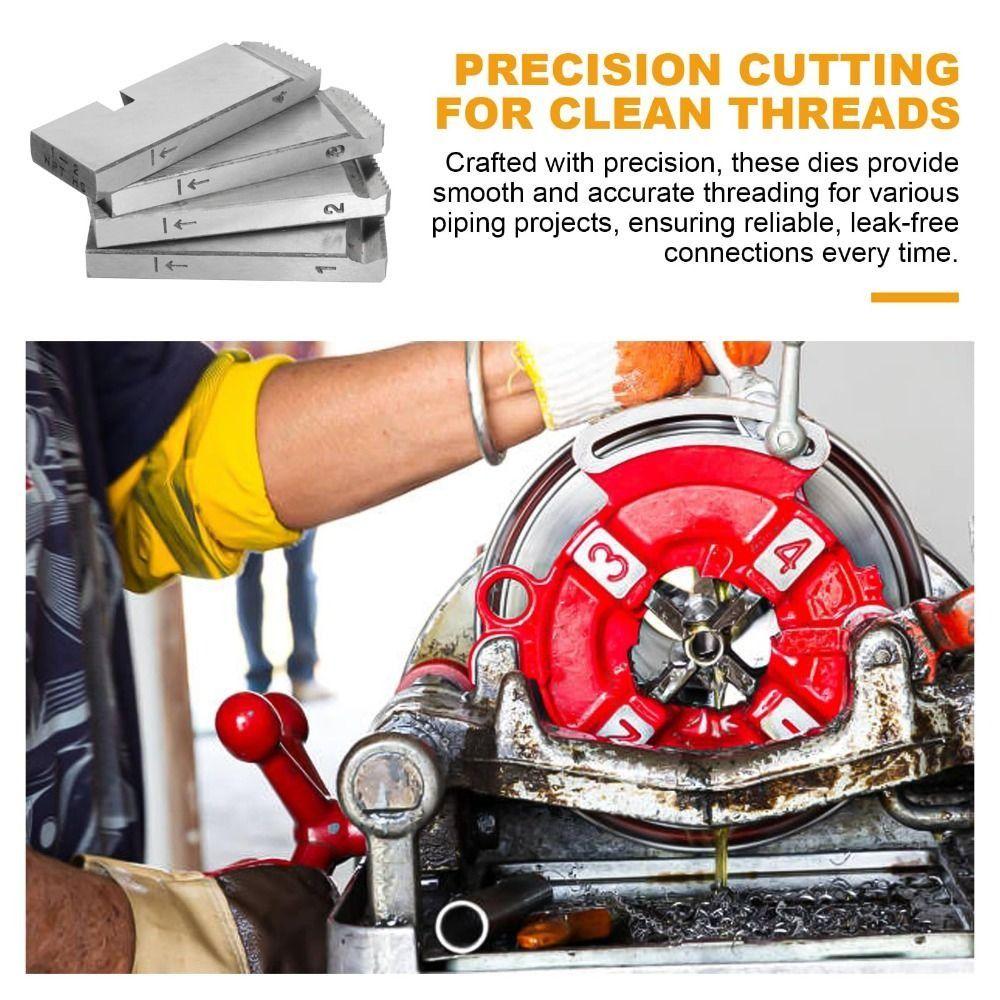 Efficient Universal Die Heads Threader Tool Pipe Threading Tool Kit  For High-Speed Threading Dies