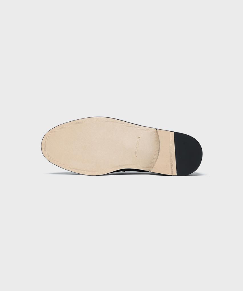 Firenze Atelier [Red Sole] Shirring Detail Standard Penny Loafer 4080 [Mid Brown Suede]