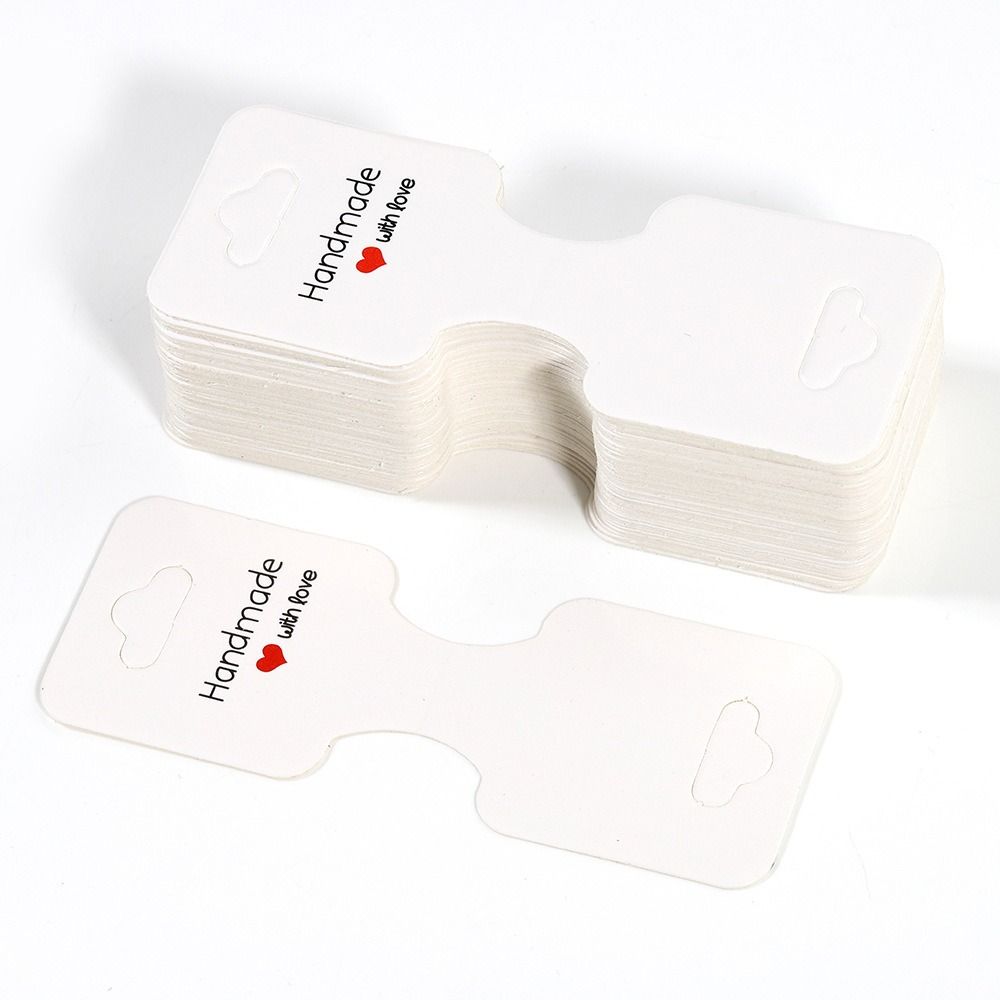 50 шт., картонный держатель для дисплея, многоцветная подвесная пустая бирка, упаковочная карточка для модных украшений
