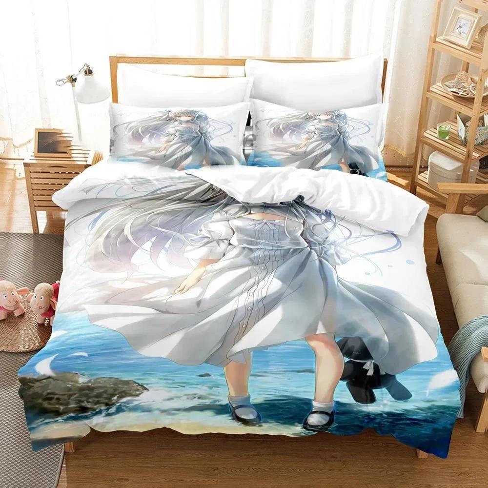 Комплект постельного белья Yosuga No Sora Kasugano с 3D-печатью, пододеяльник в стиле аниме, двуспальный, двуспальный, полный, двуспальный, для взрослых и детей, пододеяльник, домашний текстиль