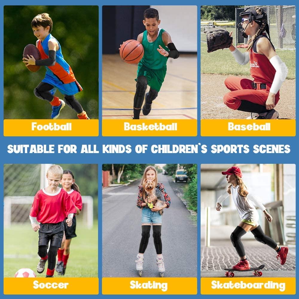 1 шт. наколенники и налокотники для детей, молодежные сотовые компрессионные рукава, накладки, защитные приспособления, спортивная защитная экипировка для баскетбола, футбола