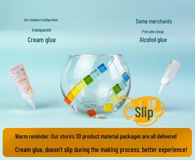 Набор для изготовления подсвечника из стеклянной мозаики: Развивающая игрушка ручной работы для родителей и детей на День защиты детей