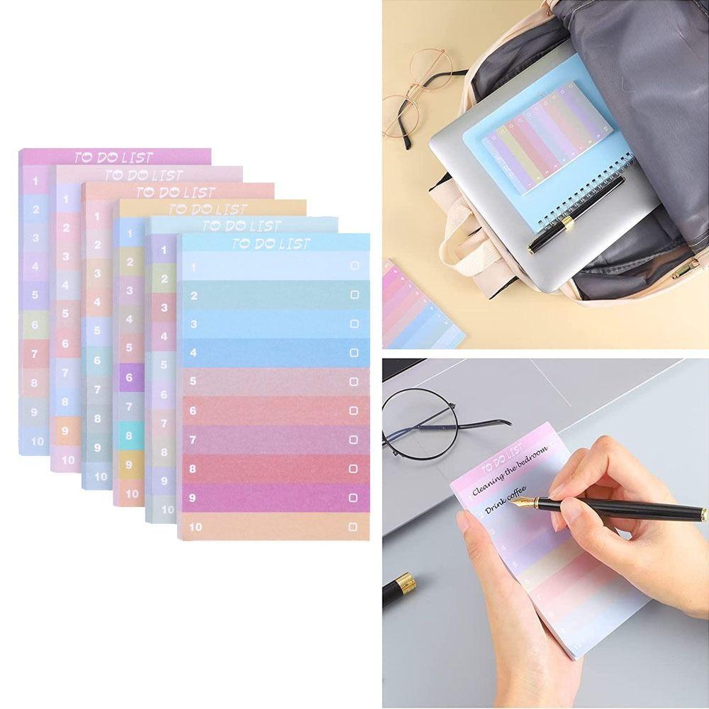 Rainbow Sticky Notes 50 Sheets Scribed Sticky Notes Notepads Bookmark Memo Pad  Stationery