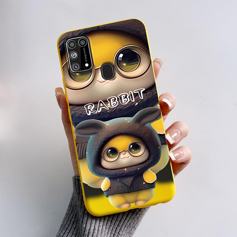 Силиконовый чехол для Samsung M31 M 31 Чехол Милый Кролик Панда Ударопрочный чехол для телефона для Samsung Galaxy M31s M31 s M315F M317F Etui