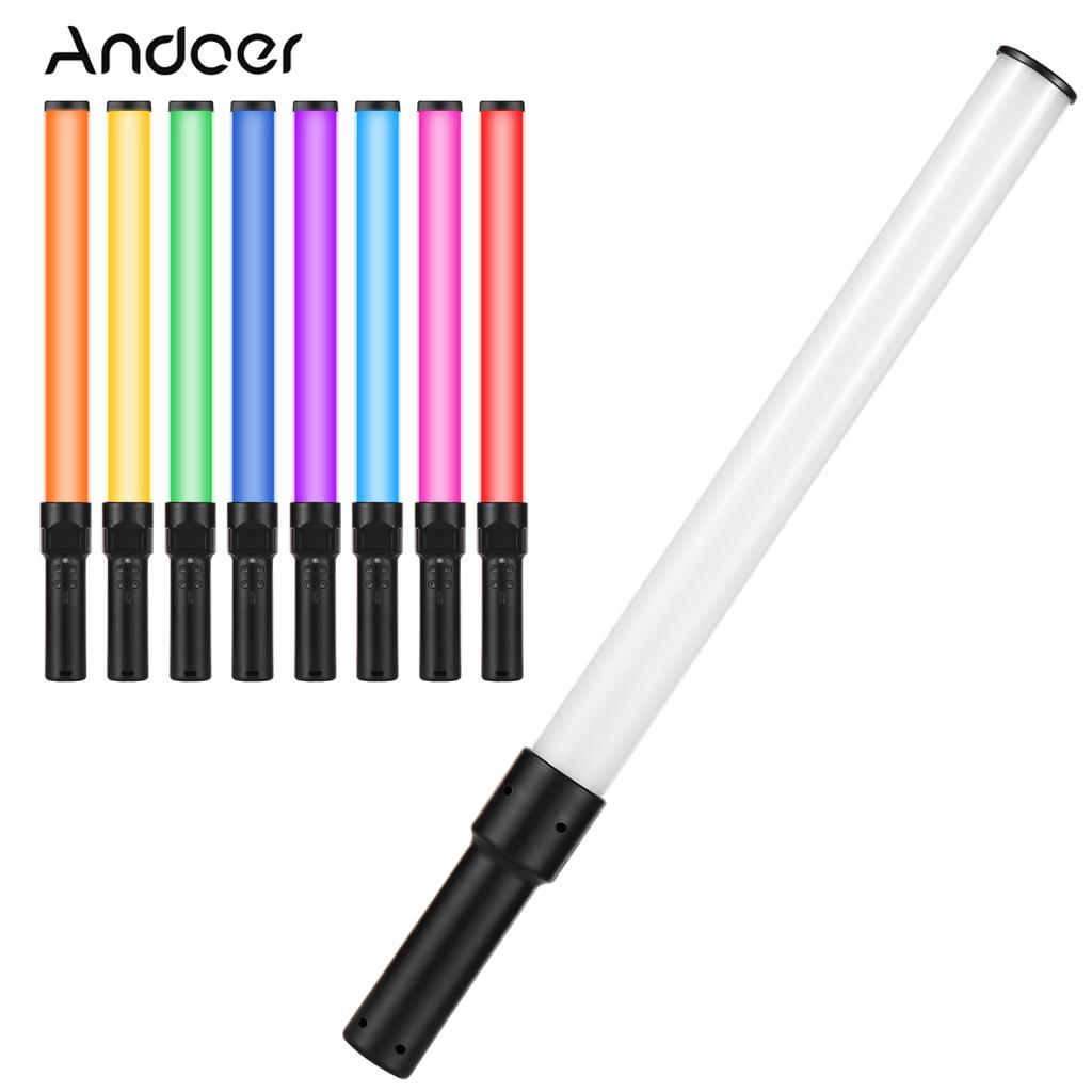 Handheld RGB Light Tube LED Video Light Wand 2500KCelsius5500KCelsius9900K Dimmable 7 Colorful Light Effects Built in Battery for Vlog Live Streaming