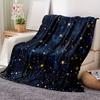 1 шт. Плед «Звездная ночь», Уютный плед с созвездиями золотых звезд для кровати, дивана, кресла, Идеально подходит для спальни, гостиной