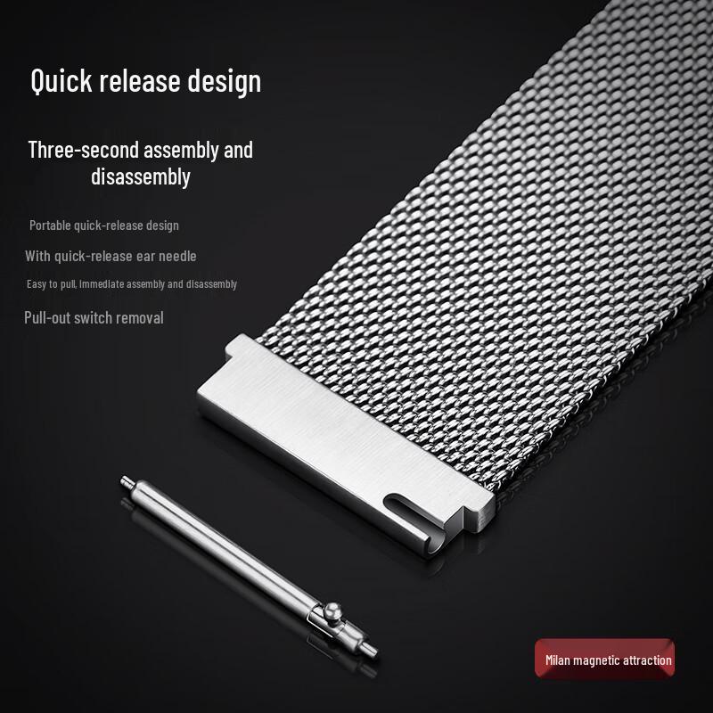 Weiqiantu Milanese Double Magnetic Stainless Steel Watch Band for Huawei Watch