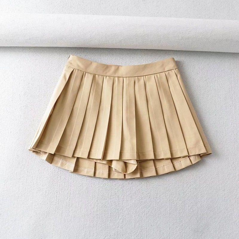 Women's Pleated Skirt Sexy Mini Shorts Skirts Summer Fashion Vintage Bottoms Solid Casual Thin A-line Skirt Female Woman Y2k Clothes
