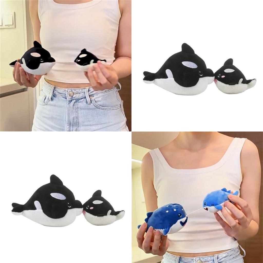 Kepelon Плюшевая игрушка Морское животное Милая рыба-клоун Акула и Дельфин Мягкие игрушки для детей Вибрирующие и пригодные для объятий!