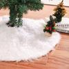 European & American Pure White Plush Christmas Tree Skirt - Holiday Decoration for Trees