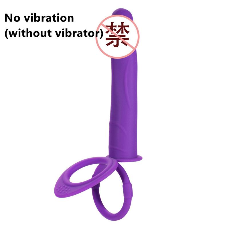 Skin Friendly Beginner Vibrating Strap On Dildo Double Penetration Anal Plug Reusable Adult Toy for Men