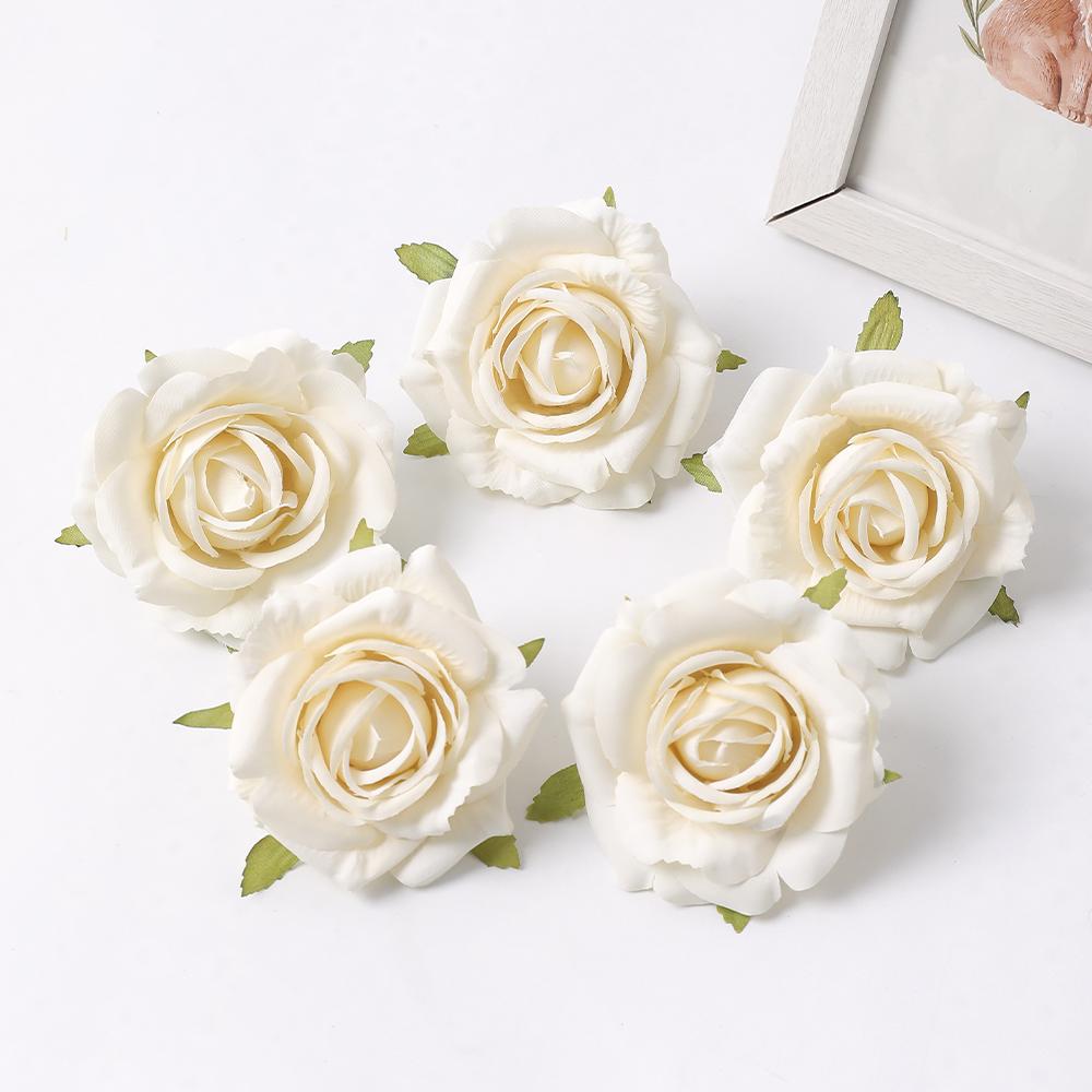5/10Pcs Rose Artificial Flower Silk Fake Flowers Home Decor Garden Wedding Party Decoration DIY Craft Garland Gift Accessories