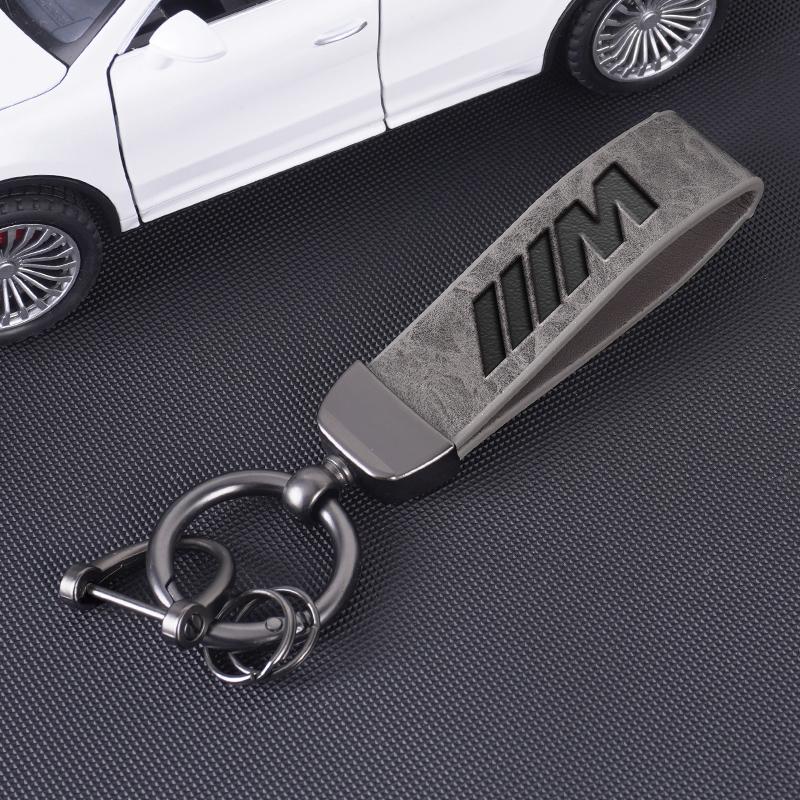 Silmply Leather Key Ring For BMW M Emblem E46 E36 E34 F10 E90 F30 E60 F30 E53 E30 E92 E87 Car Keychain Auto Interior Accessories cwzn80