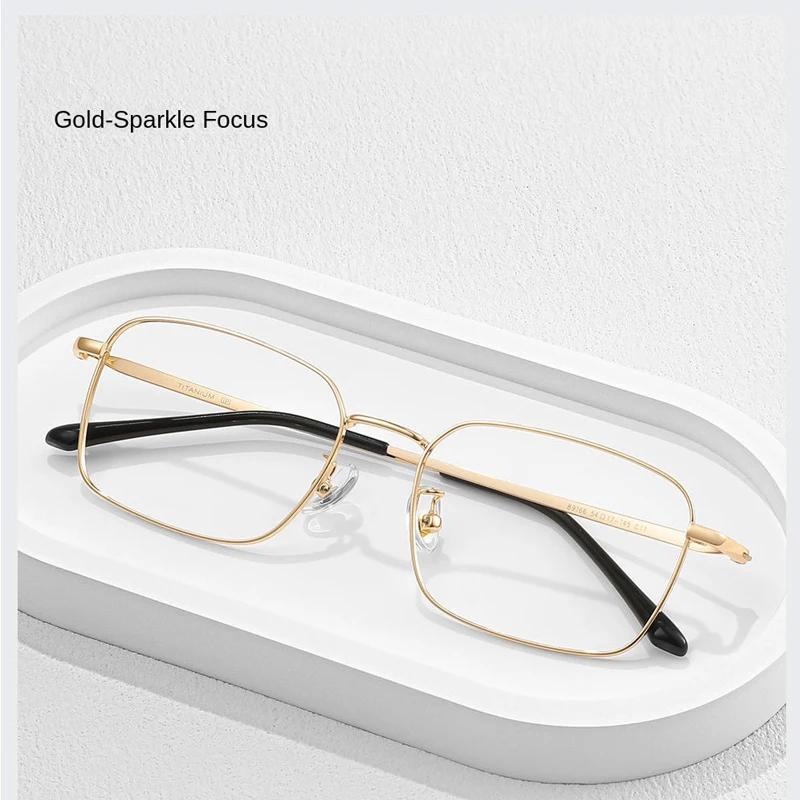 Luxury Metal Square Myopia Glasses For Women Men New Trendy Anti Blue Light Near Sight Eyeglasses Ultralight Minus Sight Eyewear