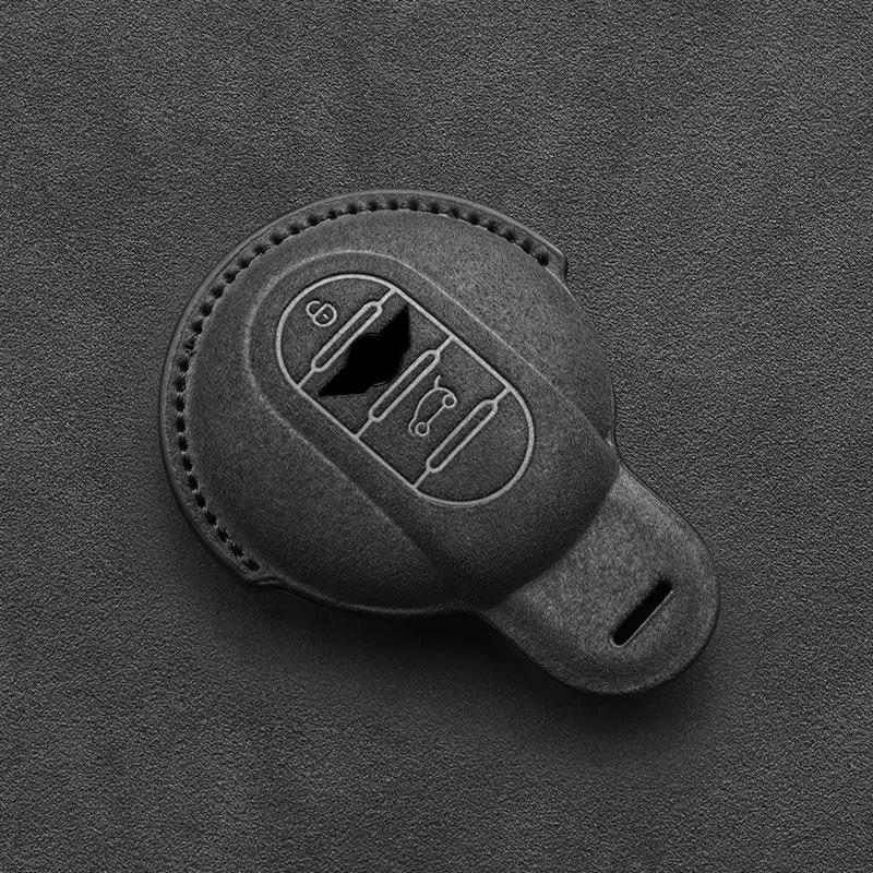 Styling Mouldings Suede Leather Car Key Case For BMW MINI COOPER S ONE JCW F54 F55 F56 F57 F60 CLUBMAN COUNTRYMAN Remote Fob Key
