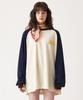 GOLDEN SUNSHINE Colorblock Raglan Long Sleeve_Cream
