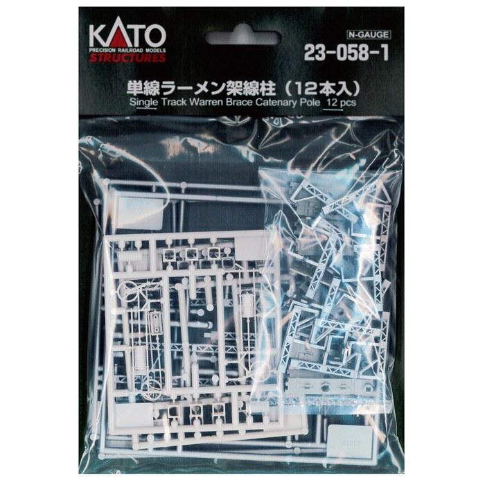 KATO N Gauge Single-Wire Overhead Catenary Masts 12pcs 23-058-1 Railway Model Supplies Multicolor 1/150