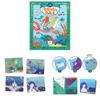 DJECO Художественный патч Океан Набор для творчества Переводная наклейка Набор для творчества Набор наклеек Русалка Набор для творчества Морские рыбы Возраст 8 лет Девочки Подарок к поступлению в школу Начальная школа