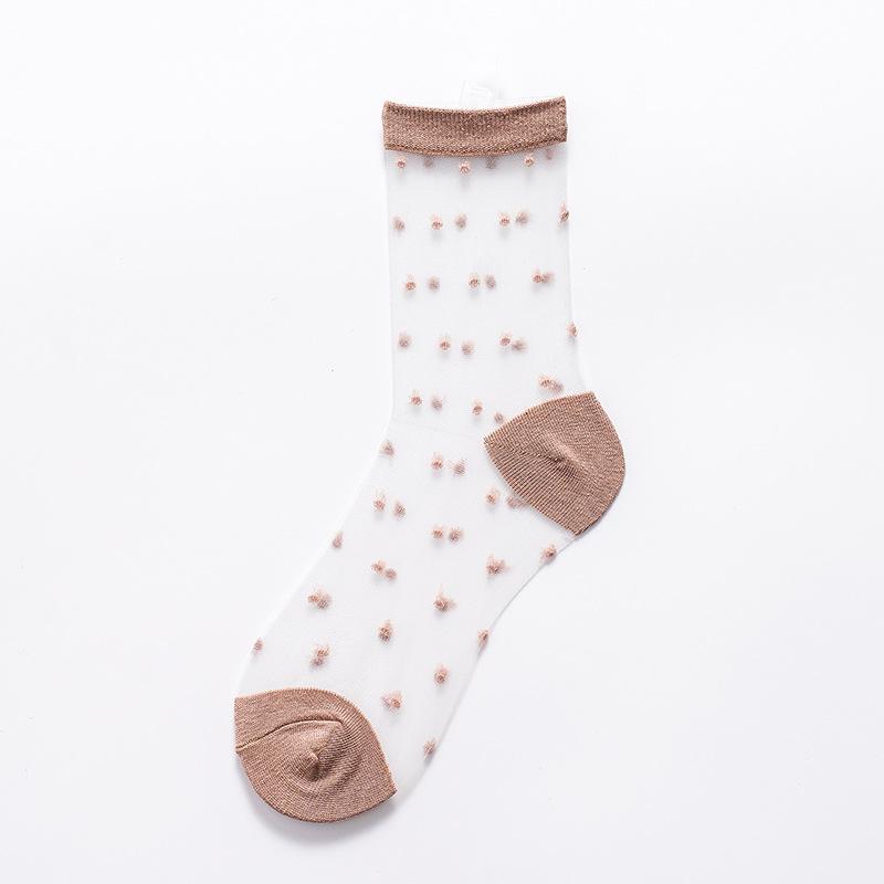 Японские носки с прозрачными кристаллами Wave Point