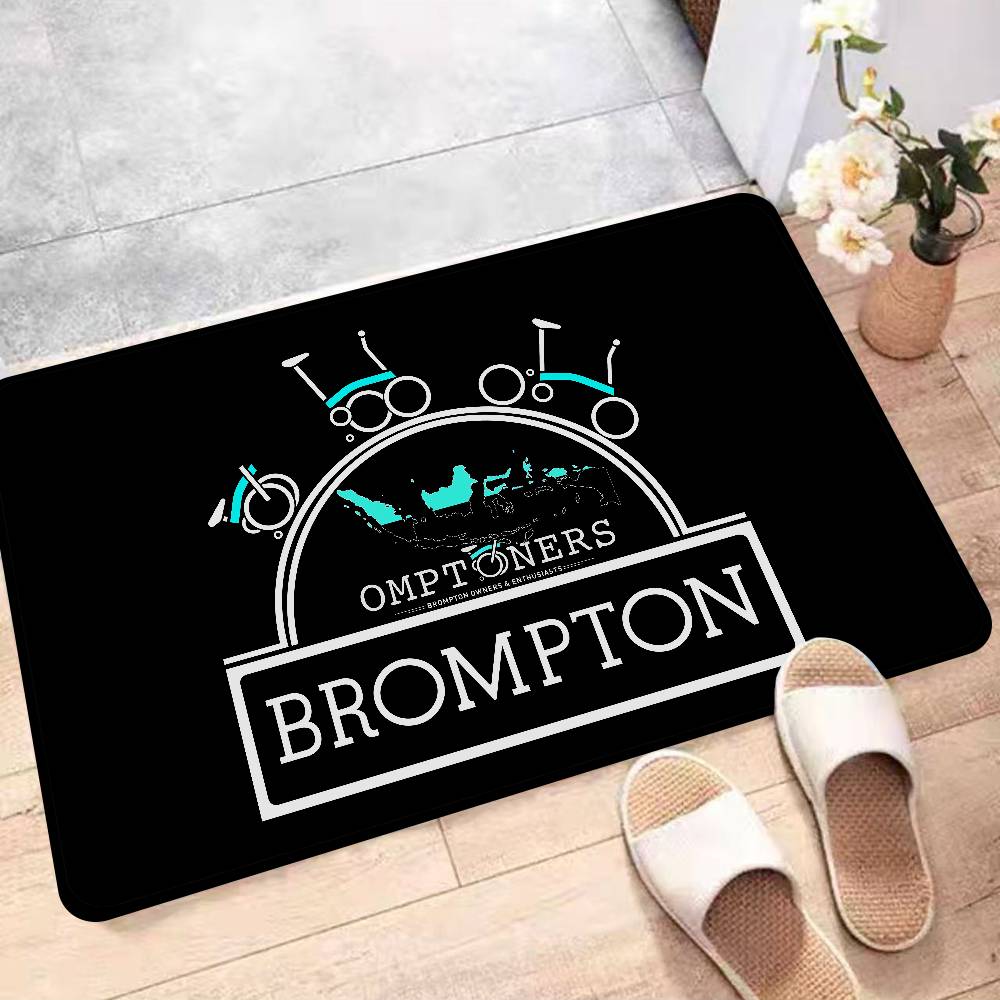 B-Brompton Bicycle Pattern Kitchen Mat Kids Room Bedroom Decoration Balcony Anti-Slip Doormat Living Room Alfombra