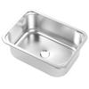 RV Sink Square 345x245x136mm 304 Stainless Steel Flush Mounted Hand Wash Basin Sink with 40mm Drain 