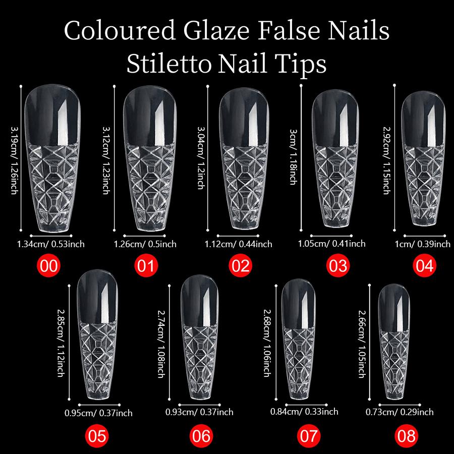 120 шт. накладные ногти с глазурью, типсы для наращивания ногтей на шпильках для цветного геля с глазурью, стеклянная мозаика, дизайн ногтей