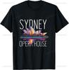 Sydney Opera House Artistic Representation Australia Tshirt Unisex Summer Streetwear Tops Printed Tshirt Ropa Hombre