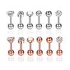 Stainless Steel Lip, Zircon Ear, and Ear Bone Studs - Trendy Piercing Jewelry