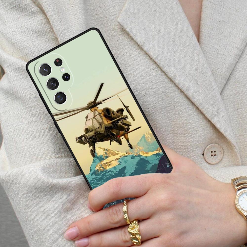 Военный вертолет МЯГКИЙ чехол для мобильного телефона для Samsung Galaxy S26 Ultra S25 S24 S23 S22 S21 S20 Note10