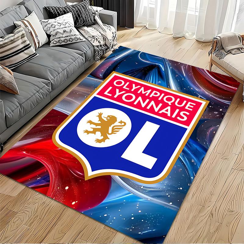 Olympique Lyonnais Logo Carpet suitable as a non-slip mat for the living room or bedroom sofa