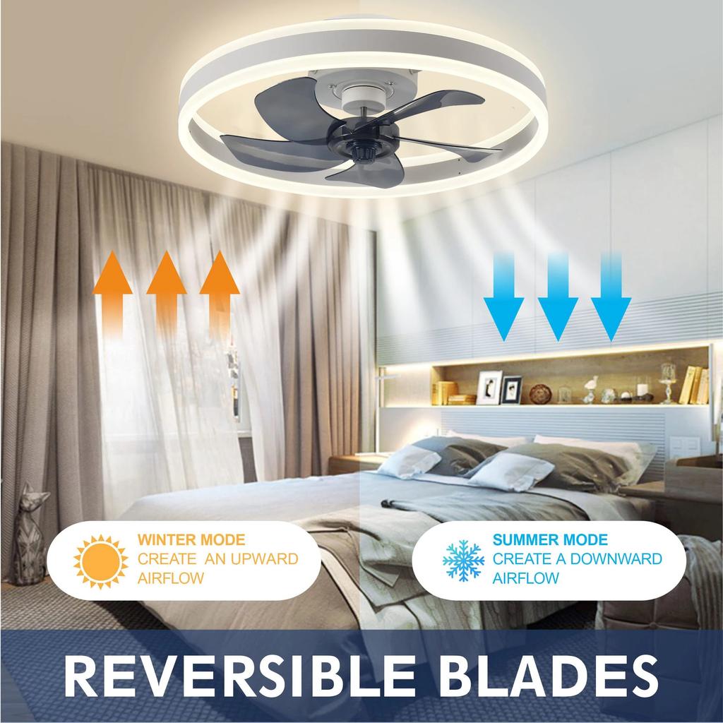 Led Ceiling Lamp Ceiling Fan Decoration Home Electric Fan Living  Lighting Bedroom Hanging Chandelier 40CM Dining Table Light