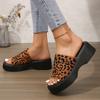 Fashion 2024 Summer New Women Fish Mouth Thick Solid Outerwear Casual Open Toe One Line Beach Sandals Slippers 35-43