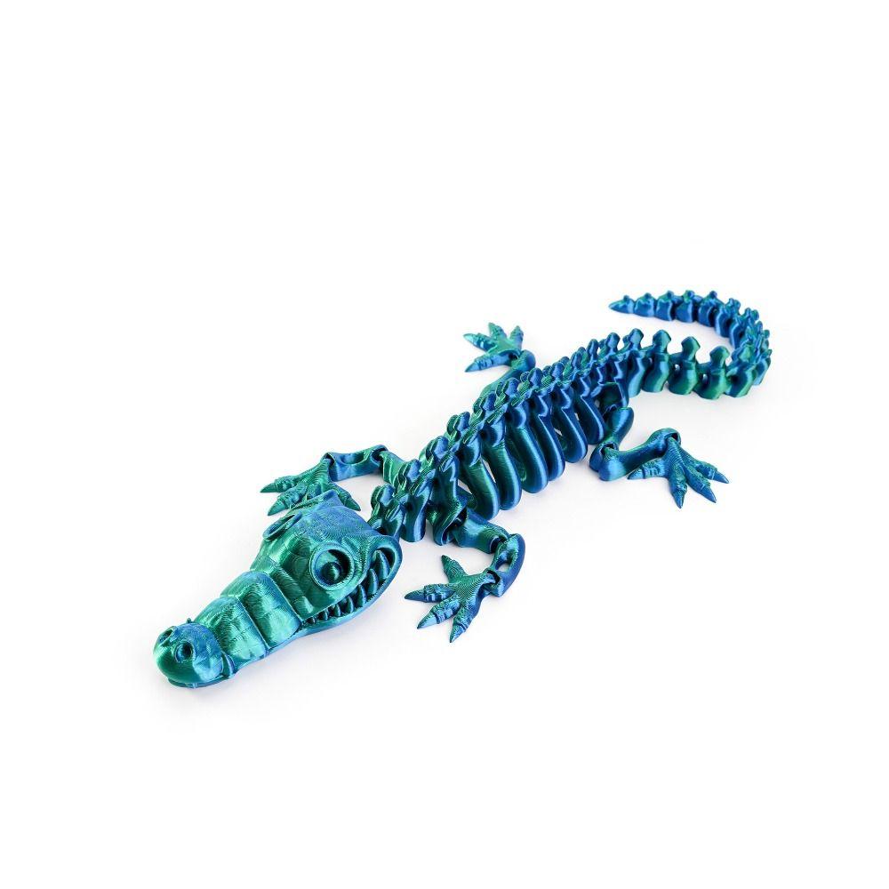 6 Colors Crocodile Desktop Ornaments Multi-jointed Articulated Fidget Toy  Children's Toy
