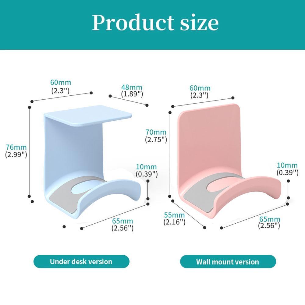 Синий Розовый Пластик ABS Настенное крепление для наушников Подставка Вешалка Держатель Adhensive Настольный держатель Gaming Hea K4R1