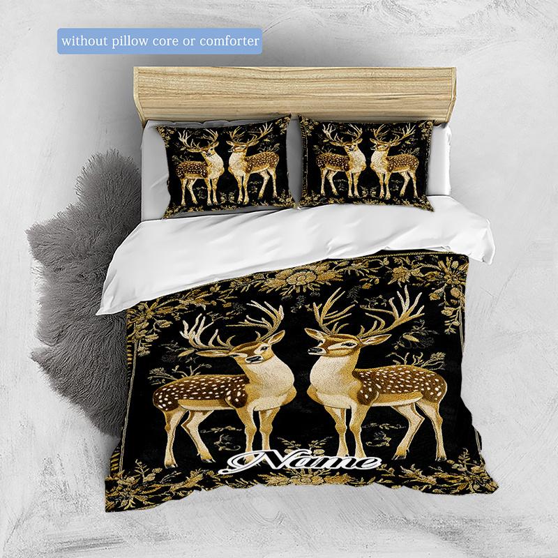Yellowdeer Customize Your Name Duvet Cover Soft Bedding Set For Bedroom Guest Room And Dorm Decoration Threepiece Set Includes 1 Duvet Cover 2
