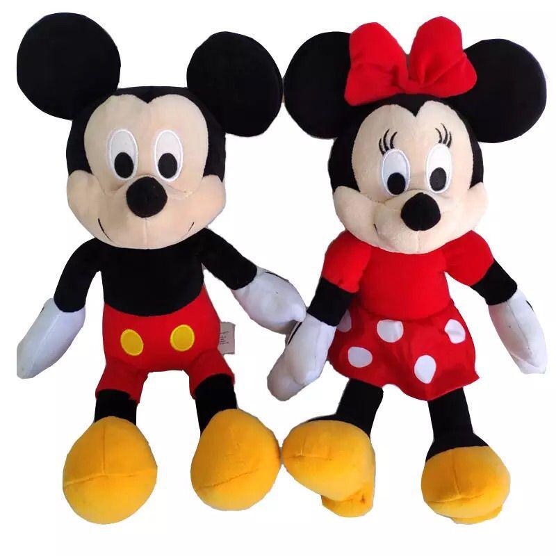 Adorable Mickey Mouse And Minnie Plush Dolls Perfect For Kids Birthday Celebrations