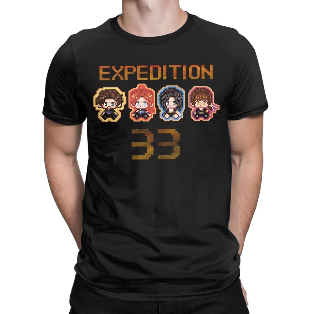 Clair Obscur Expedition 33 Густав Маэль Луна Небо Футболки Винтажные Хлопковые Футболки Футболки с Круглым Вырезом и Короткой Рукавами Одежда