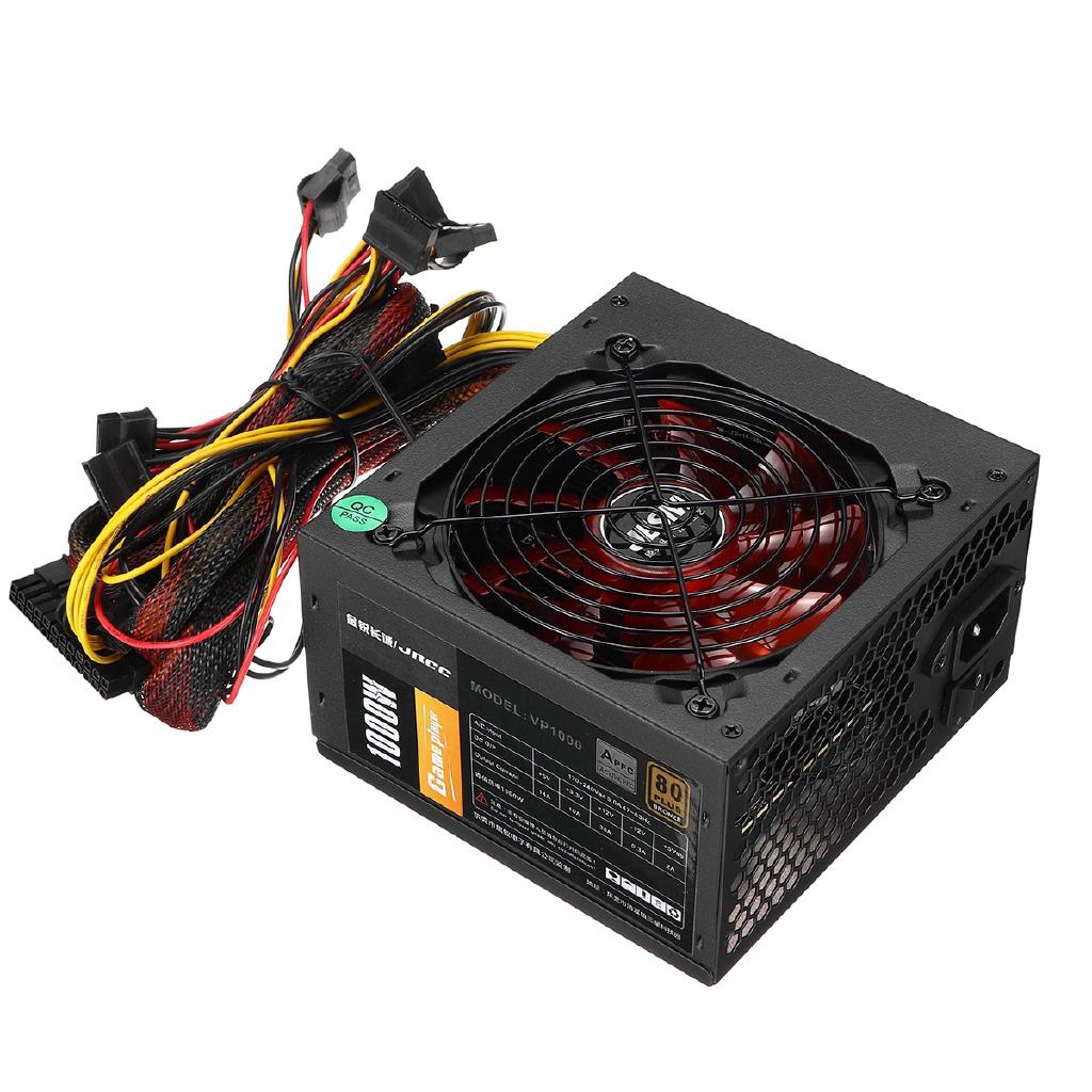 220 В 1000 Вт PFC Блок питания для ПК 4-портовый 8-контактный блок питания для настольного компьютера с ATX 12 2,3 Active