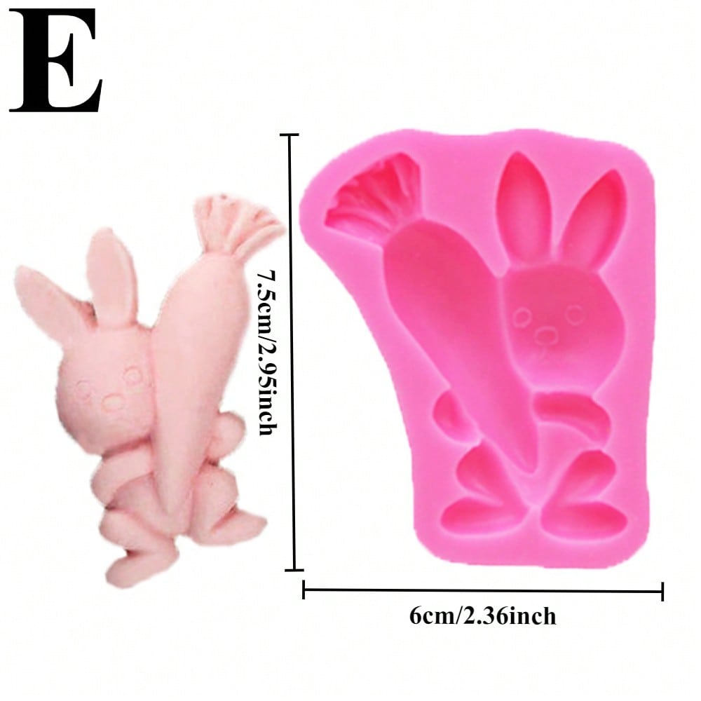 3D Мультяшный Пасхальный Кролик Силиконовая Форма DIY Форма для Мастики для Украшения Торта Топпер для Капкейка Шоколадные Аксессуары для Украшения