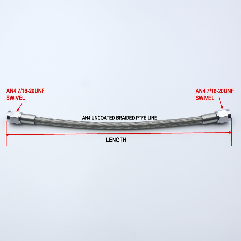 AN4 Stainless Braided Brake Line Clutch Flexible Tube Fuel Turbo Hose Freno Tubi Universal Hydraulic -04 Hosee