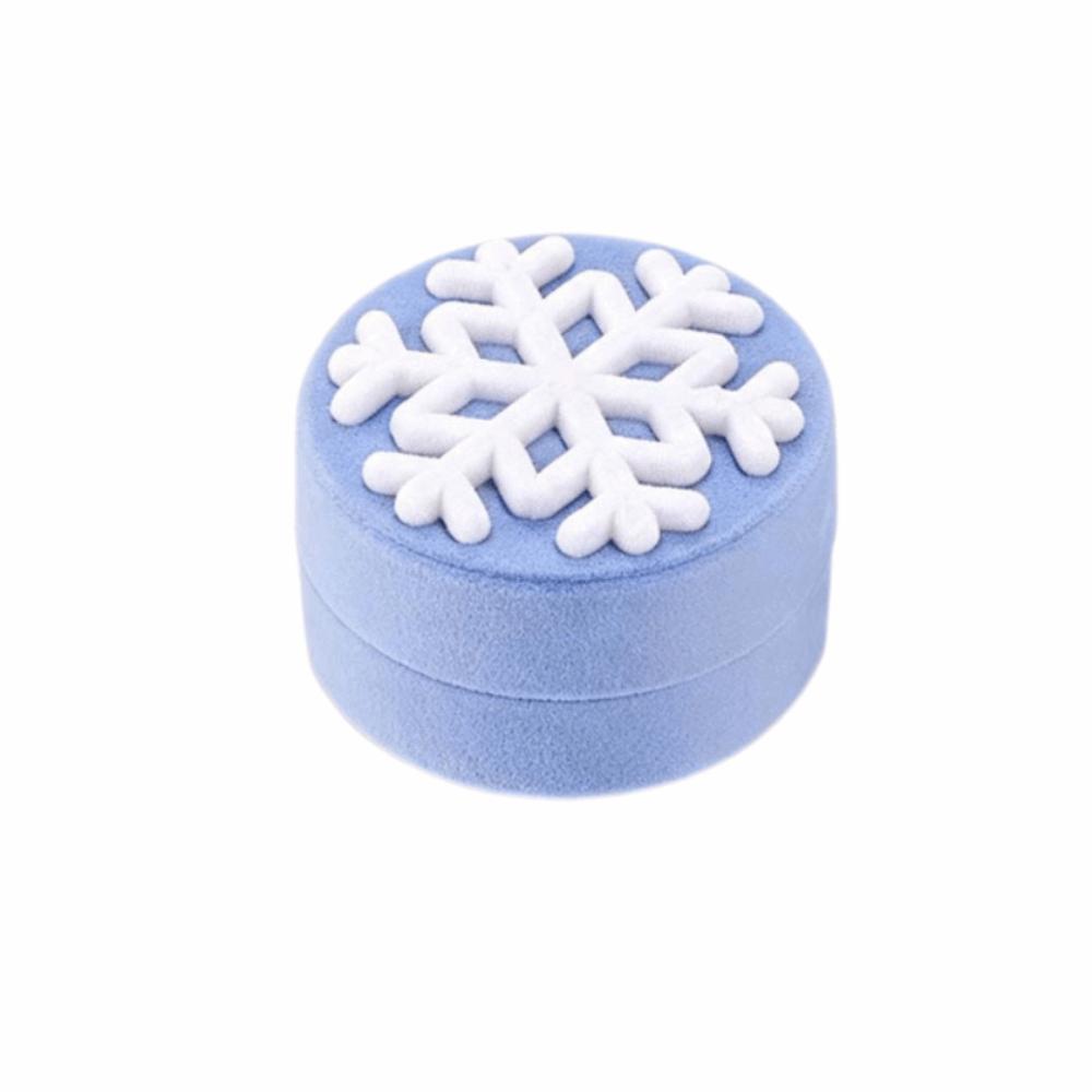 Storage Crown Snowflake Bell Rings Box Wedding Flannel Jewelry Organizer Marriage Anniversary
