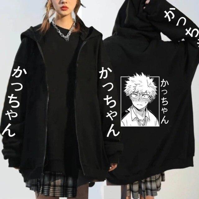 My Hero Academia Bakugo аниме толстовки на молнии толстовка для женщин и мужчин одежда Бакуго Манга оверсайз толстовка с капюшоном куртка