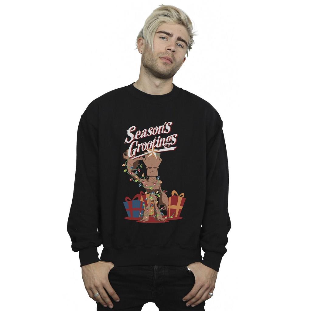 Marvel Mens Marvel Comics Groot Season´s Grootings Sweatshirt