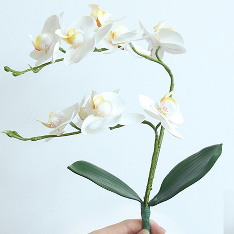 2 шт. 46 см настоящие латексные бабочки орхидеи Флорес искусственные цветы фаленопсис для украшения дома на свадьбу ко Дню святого Валентина