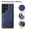 Официальный кожаный чехол-подставка с магнитом для Samsung Galaxy S25 S24 S23 S22 Ultra Plus S24FE для беспроводной зарядки Magsafe