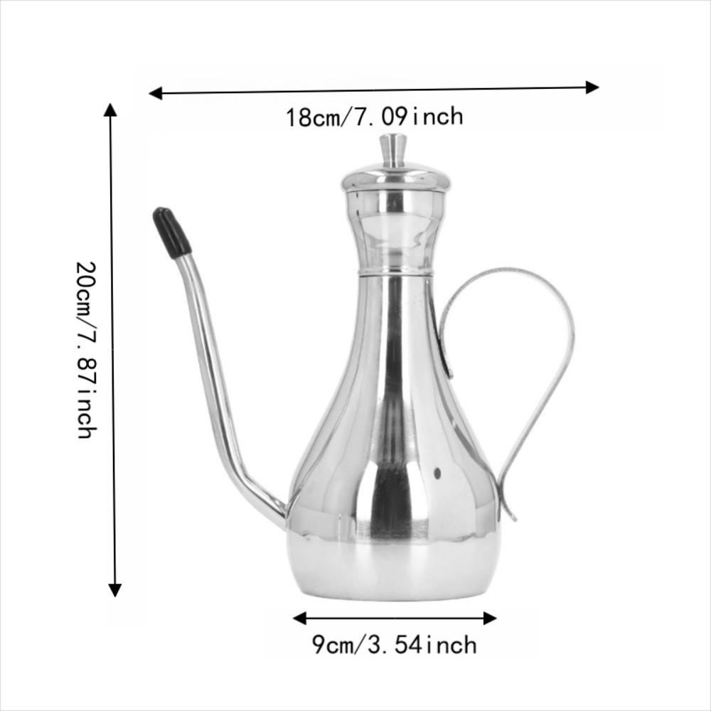 304 Stainless Steel Oil Dispenser Bottle 350ml/500ml Oil Storage Container Hotel Use