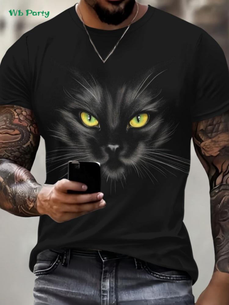 Squirrel Dog Bee Pattern T-Shirt Fun Animal 3D Printed Short Sleeve Tees Fashion Street O-Neck T Shirts Oversized Men's Clothing