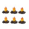 6 шт. Миниатюрное украшение из смолы в виде огня, реалистичное украшение для кукольного домика в виде огня для мини-пейзажной сцены
