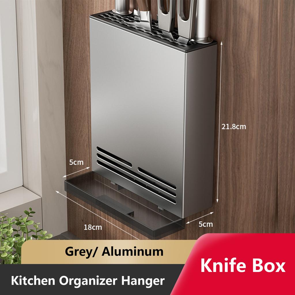 Кухонный держатель для ножей, настенный органайзер, подставка для ложек и палочек для еды, подвесные органайзеры из алюминия