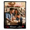 1pc Custom Photo Flannel Blanket  HD Personalized Throw for Family Parents Halloween Christmas Birthdays  More  Soft Warm